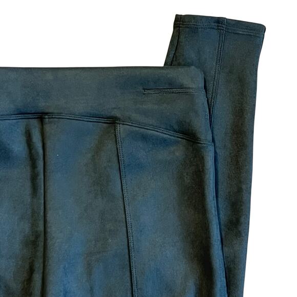 Spanx Women’s Sz S Green Faux Suede Pull On Pants High Rise - Picture 7 of 13